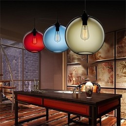 Retro Creative Single Head Glass Pendant Lamp Cafe In The Goldfish Bowl