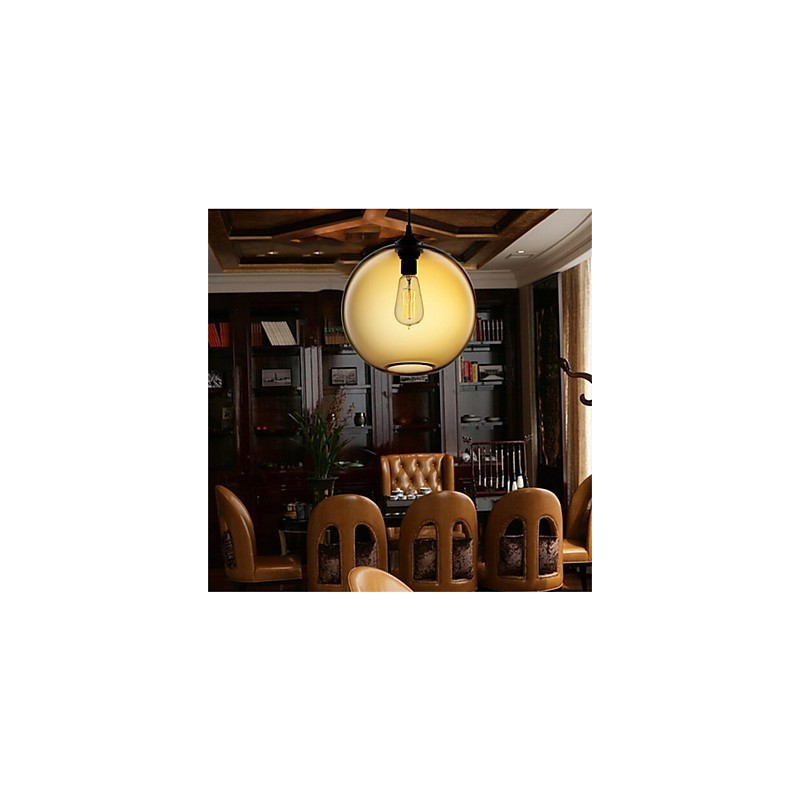 Retro Creative Single Head Glass Pendant Lamp Cafe In The Goldfish Bowl