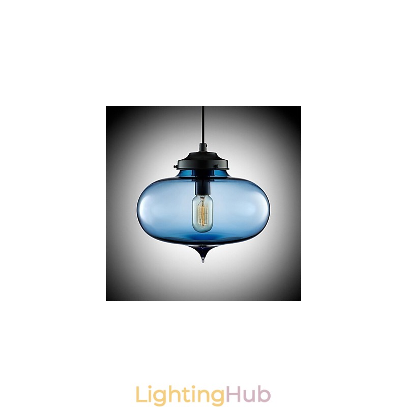 Retro Creative Single Head Glass Pendant Lamp Cafe In The Goldfish Bowl