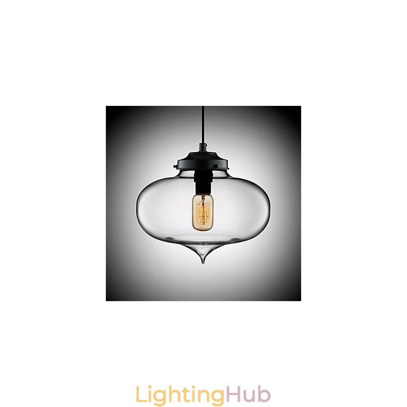 Retro Creative Single Head Glass Pendant Lamp Cafe In The Goldfish Bowl
