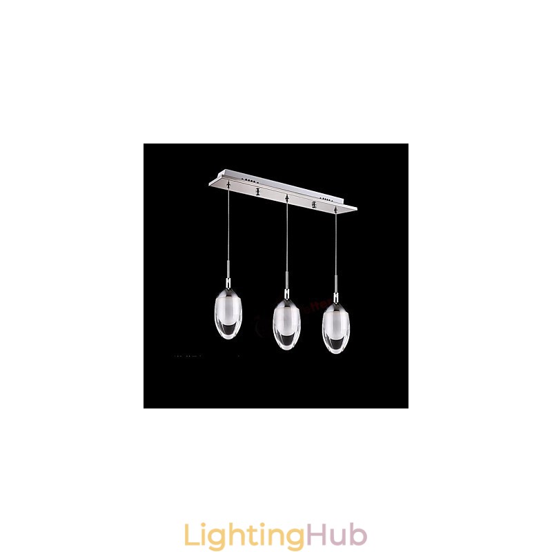 Modern Contemporary Chrome Metal Pendant Light