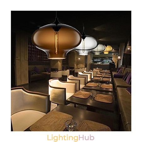 Retro Creative Single Head Glass Pendant Lamp Cafe In The Goldfish Bowl Retro Creative Single Head Glass Pendant Lamp Cafe In The Goldfish Bowl