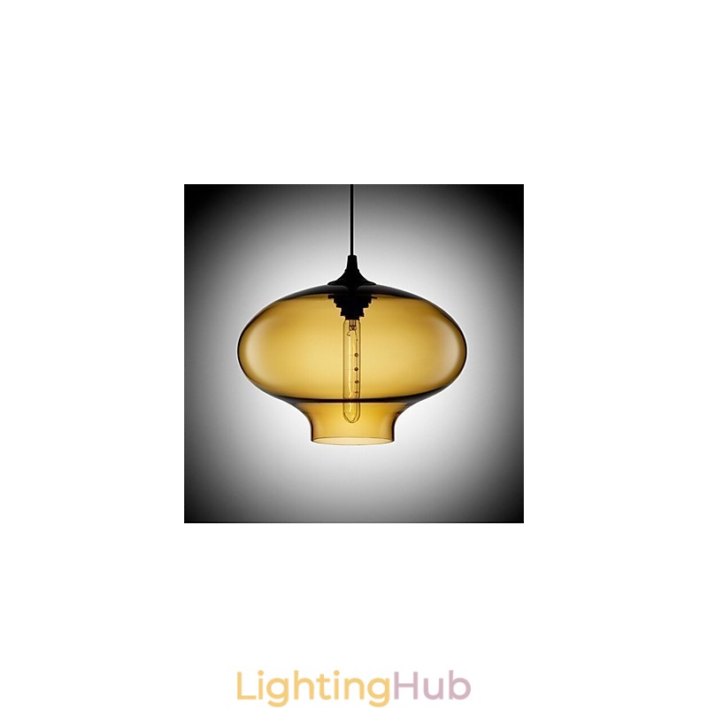 Retro Creative Single Head Glass Pendant Lamp Cafe In The Goldfish Bowl