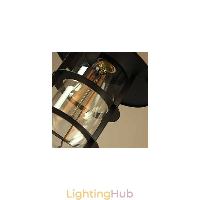 Retro Mini Style Painting Metal Pendant Light