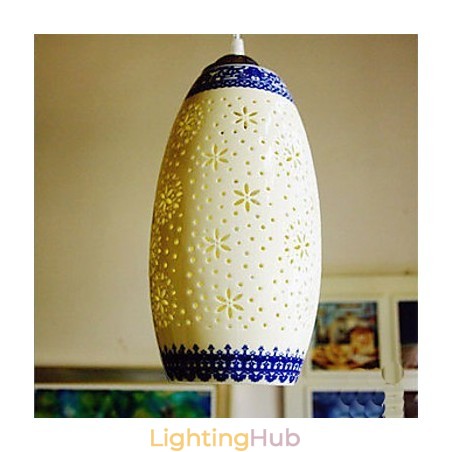 Retro Ceramic lamp lamp Stairs Blue Single Head Chandelier Creative Retro Ceramic lamp lamp Stairs Blue Single Head Chandelier Creative