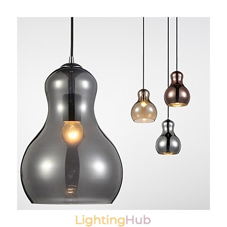 Gourd shaped Pendant Lamp 1 Light Modern Simplicity Golden Chrome Rose Gold Amber Smoky Gray Glass &Carbon Steel Gourd shaped Pendant Lamp 1 Light Modern Simplicity Golden Chrome Rose Gold Amber Smoky Gray Glass &Carbon Steel
