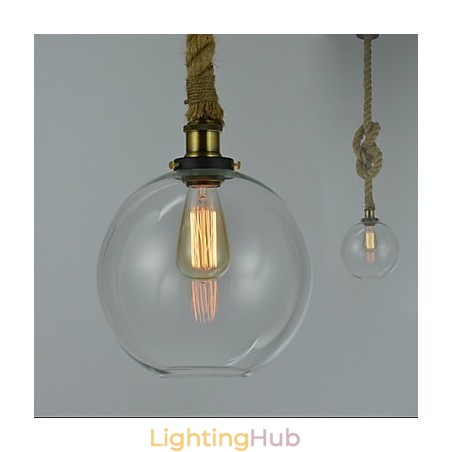 American Country Vintage Industrial Creative Glass Chandelier Single Head Rope American Country Vintage Industrial Creative Glass Chandelier Single Head Rope