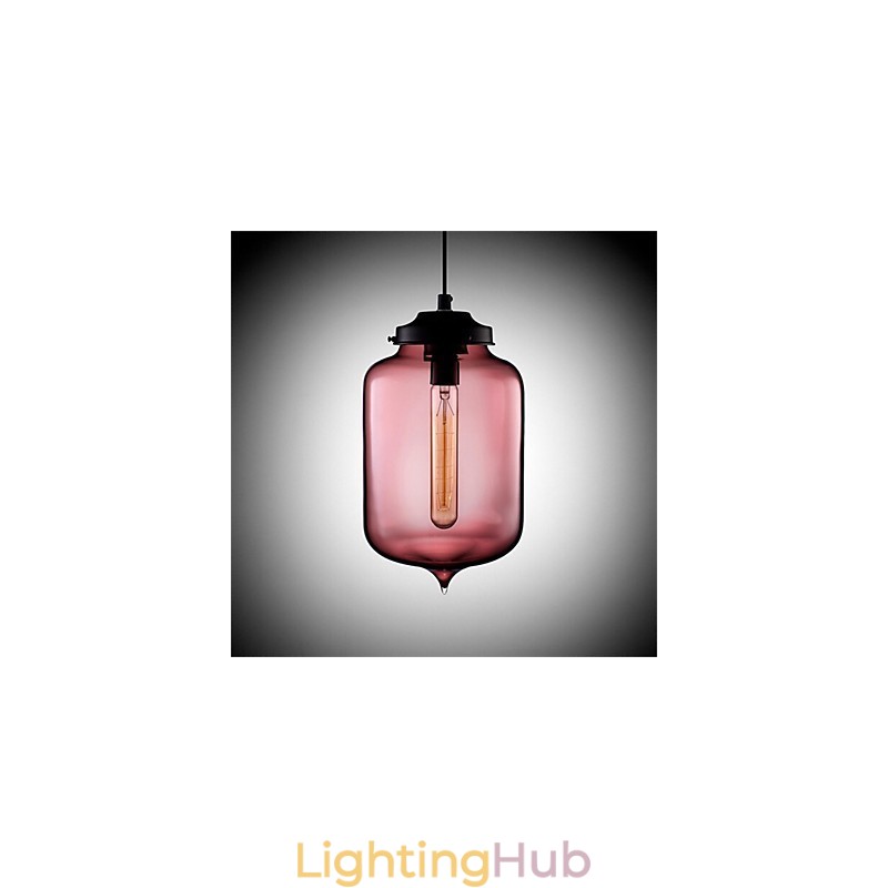 Retro Creative Single Head Glass Pendant Lamp Cafe In The Goldfish Bowl