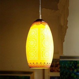 Retro Ceramic lamp lamp Stairs Blue Single Head Chandelier Creative