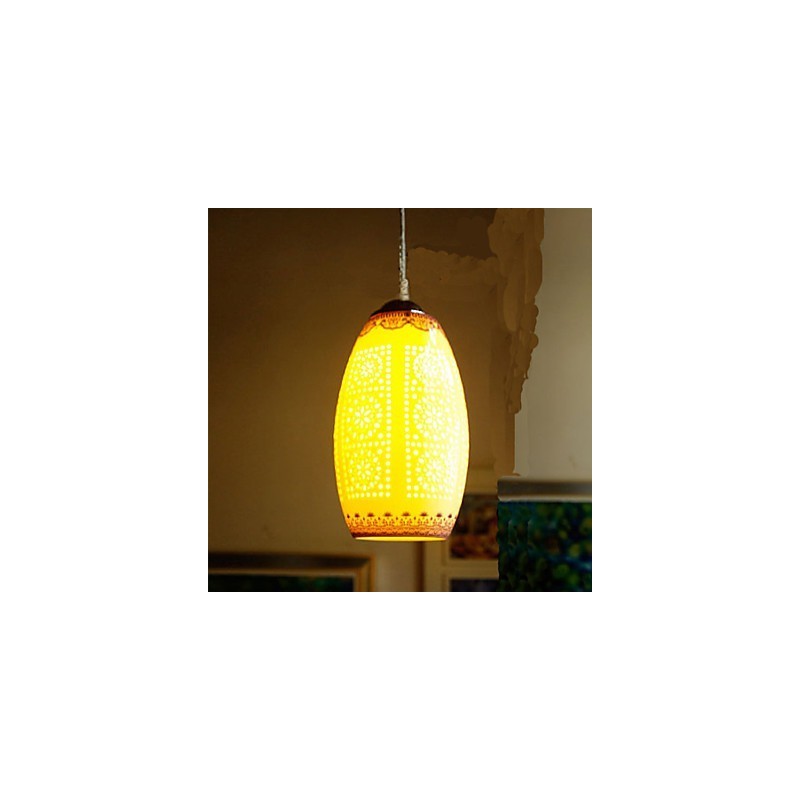 Retro Ceramic lamp lamp Stairs Blue Single Head Chandelier Creative