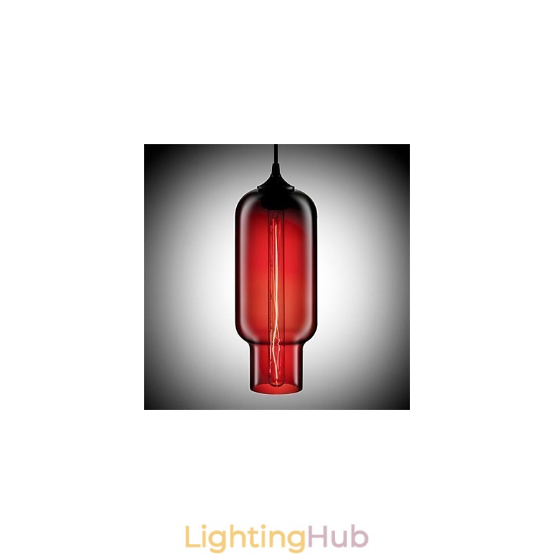 Retro Creative Single Head Glass Pendant Lamp Cafe In The Goldfish Bowl