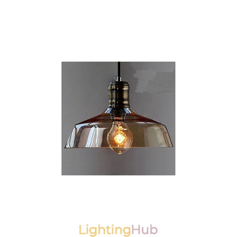 Simple Retro Industrial Glass Pendant Lamp