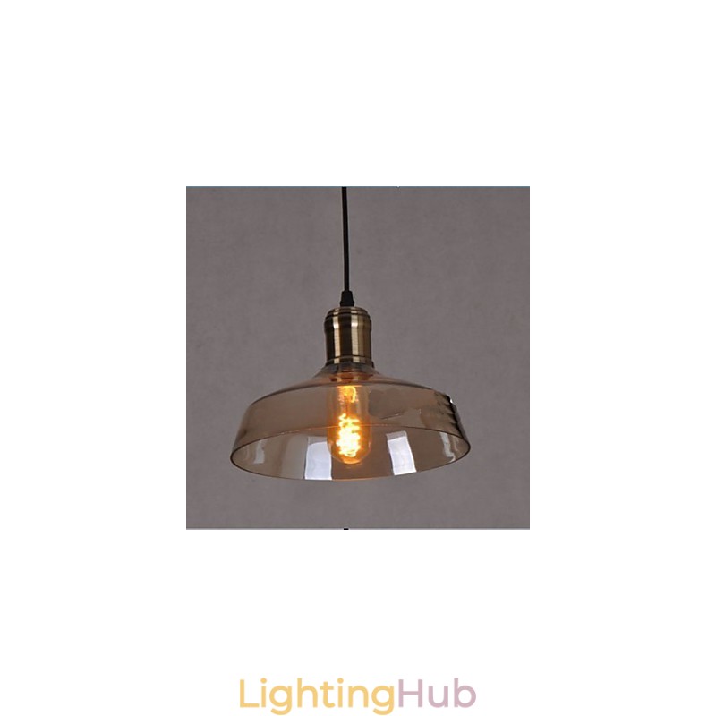 Simple Retro Industrial Glass Pendant Lamp