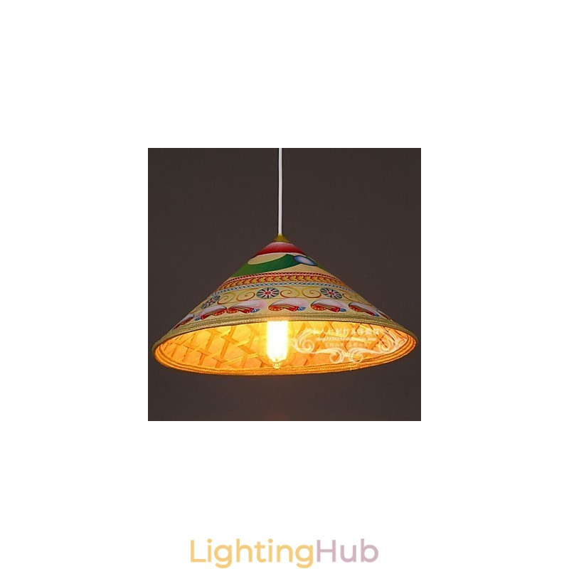 Modern Tea Hat Chandelier Chandelier Chandelier Bamboo Hats