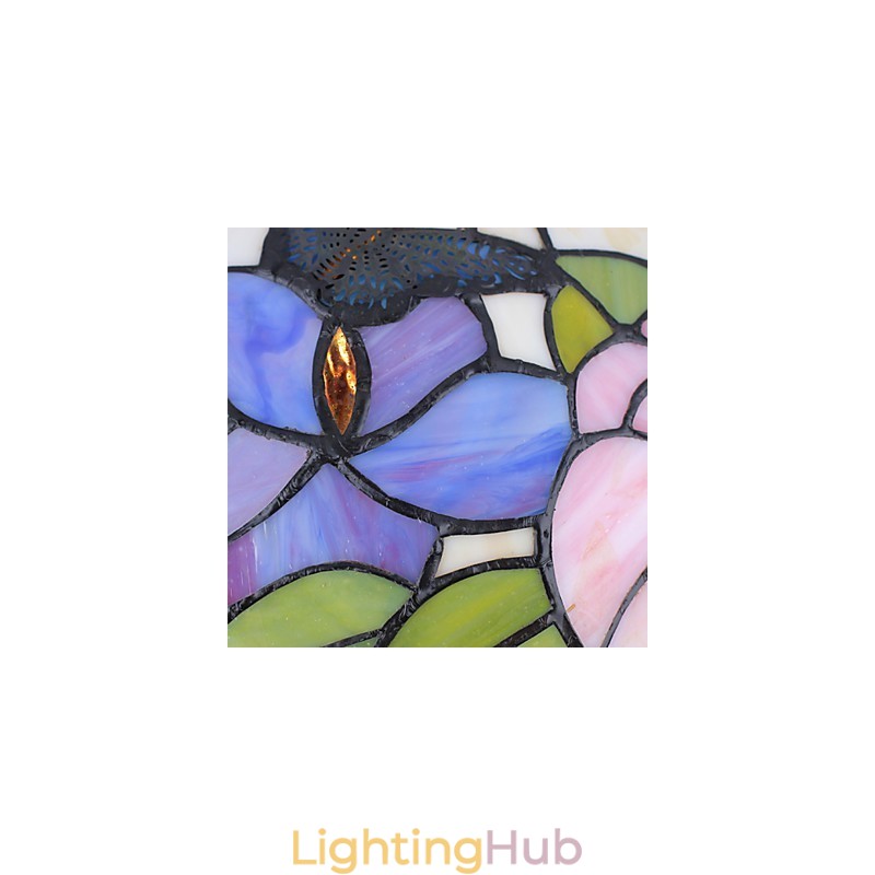30*28CM 5 10㎡European Rural Creative Arts Stained Glass Chandelier Restoring Ancient Ways Lamp Light