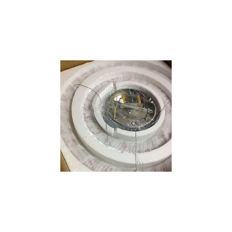 Dimmable Crystal Pendant Light Modern Circular Chandelier Lighting Lamps Cool White Round Ceiling Lights Fixtures with Remote Control