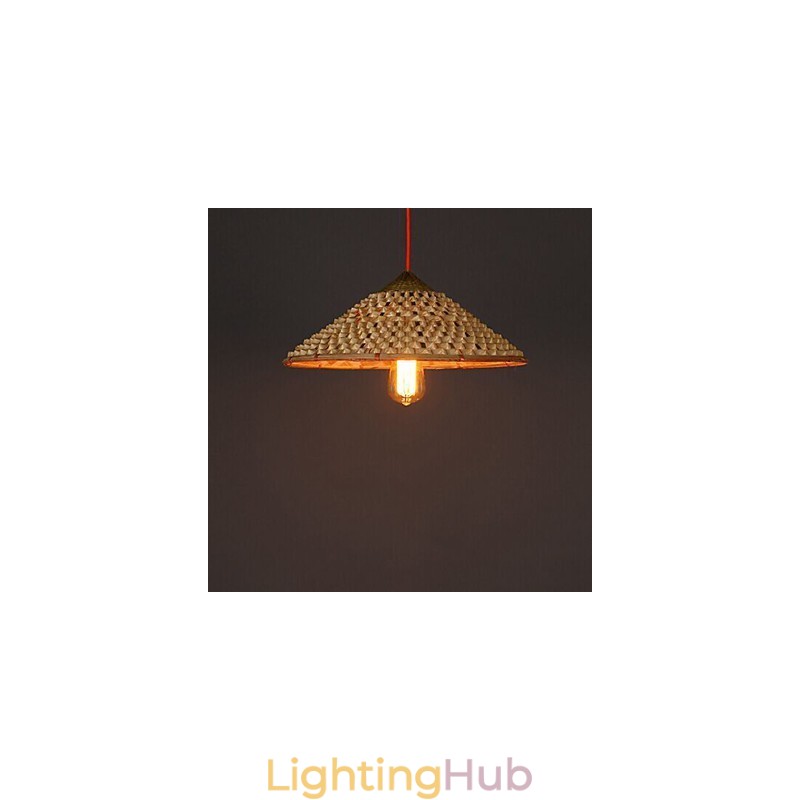 Vintage Farm Straw Bamboo Chandelier Chandelier Chandelier