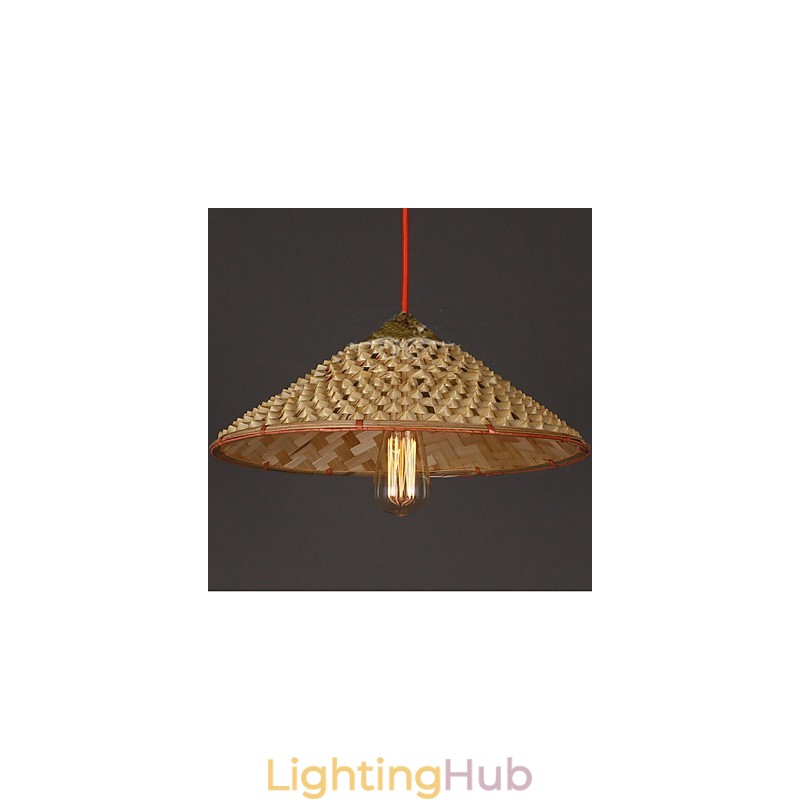 Vintage Farm Straw Bamboo Chandelier Chandelier Chandelier