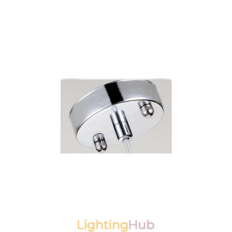 Modern Contemporary Chrome Metal Pendant Light