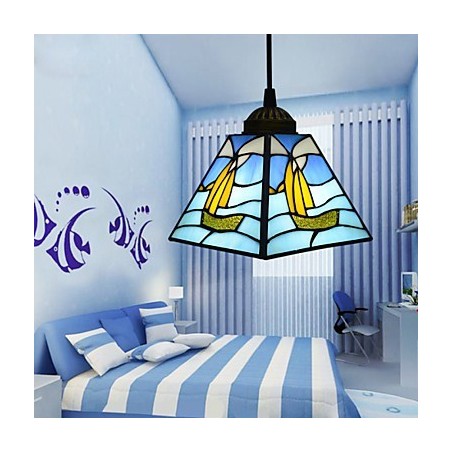 Stained Glass Contemporary And Contracted Mediterranean Single Head Sailing Line Droplight Lamp Pendant Light Stained Glass Contemporary And Contracted Mediterranean Single Head Sailing Line Droplight Lamp Pendant Light