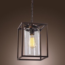 Traditional Classic Vintage Lantern Mini Style Electroplated Pendant Light Dining