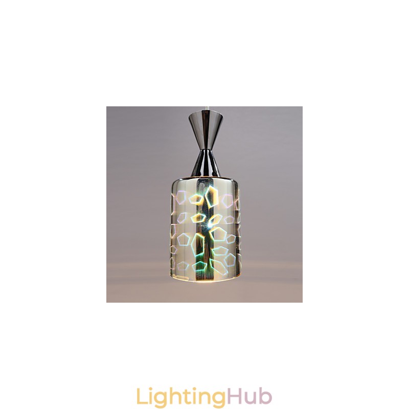 Dream laser Engraving Chrome Plated pendant lamp