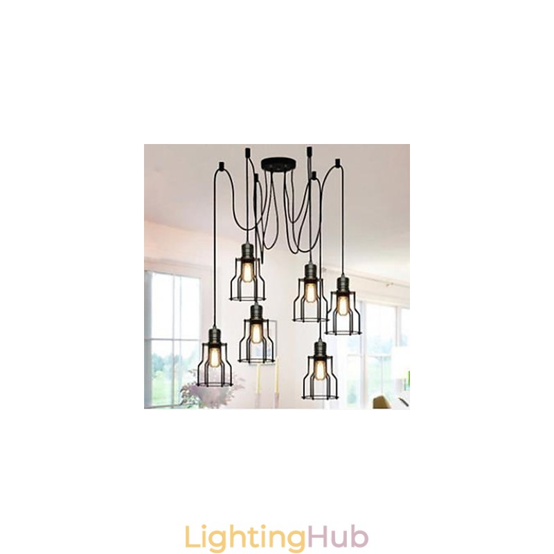 American Country Industrial Individuality Creative Sitting Six small Hob Head Droplight