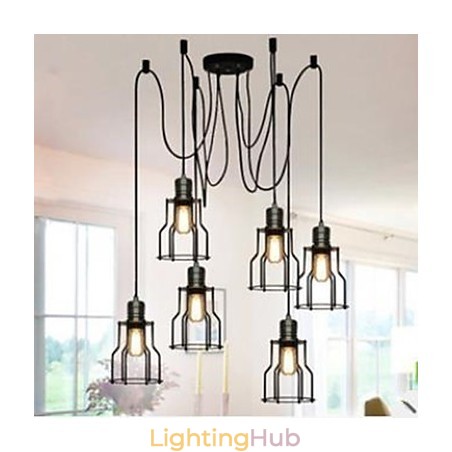 American Country Industrial Individuality Creative Sitting Six small Hob Head Droplight