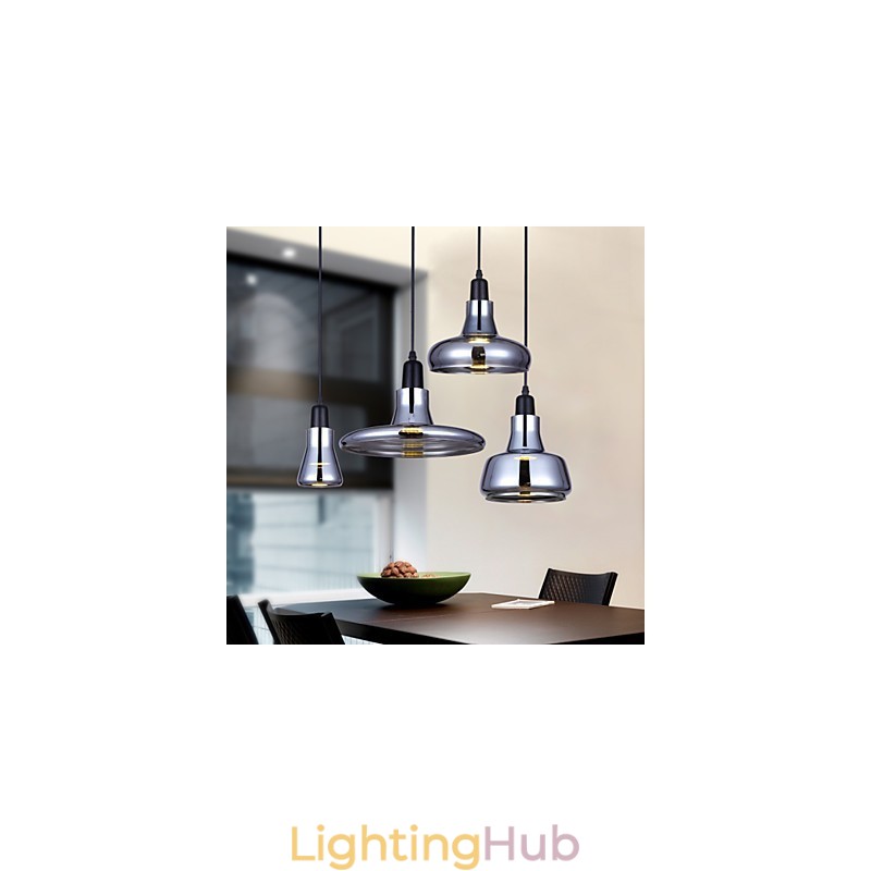 European Contracted Creative Nordic Design Shadow Glass Chandelier Lamp Light