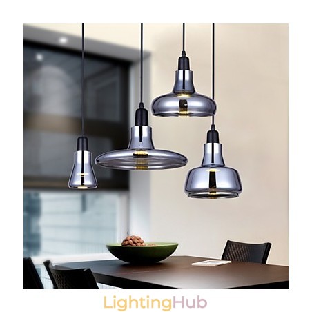 European Contracted Creative Nordic Design Shadow Glass Chandelier Lamp Light