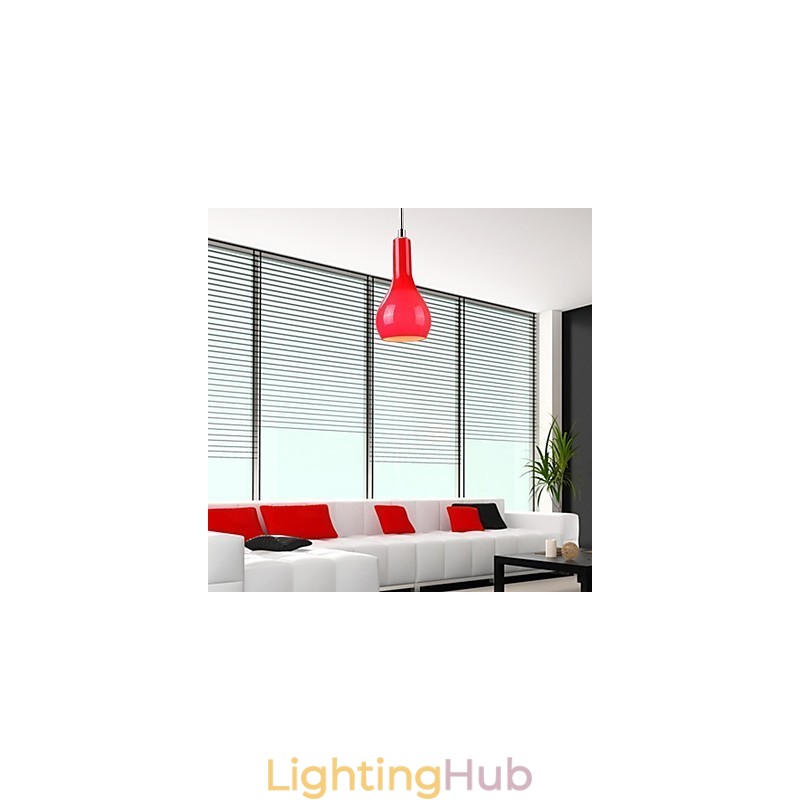 Modern Contemporary Mini Style Chrome Metal Pendant Light