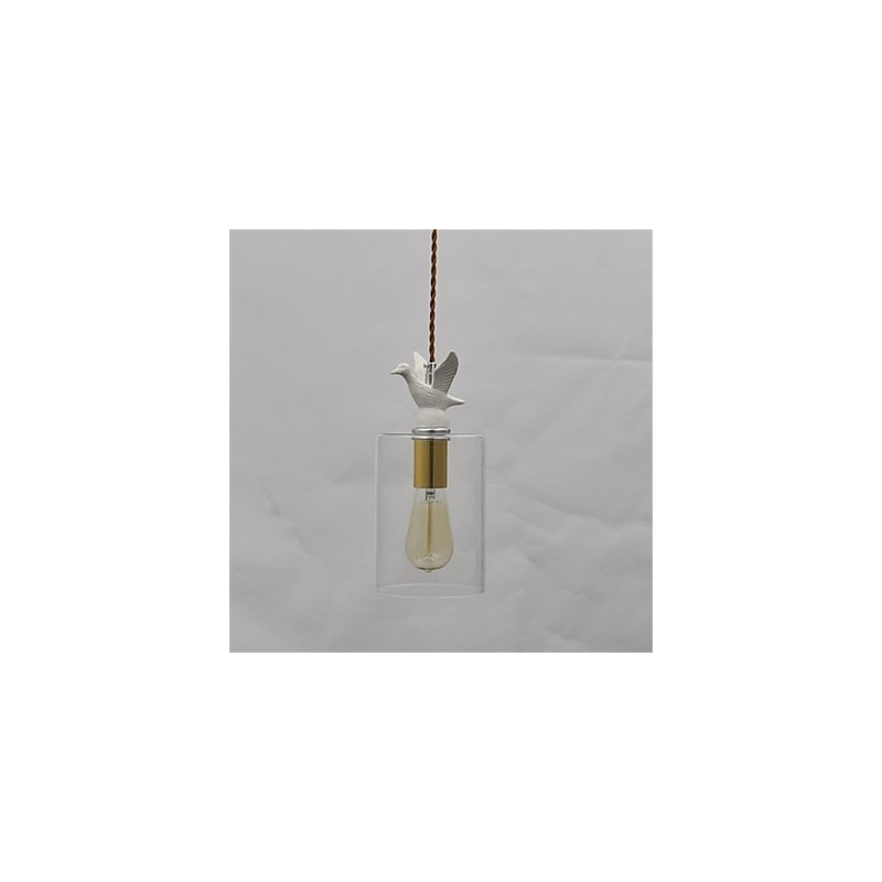 Creative bird Glass Chandelier Pendant Light with Glass Shade