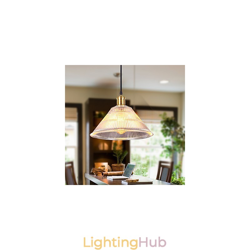 Contracted American Rural Industrial Glass Retro Droplight Falls Lamp