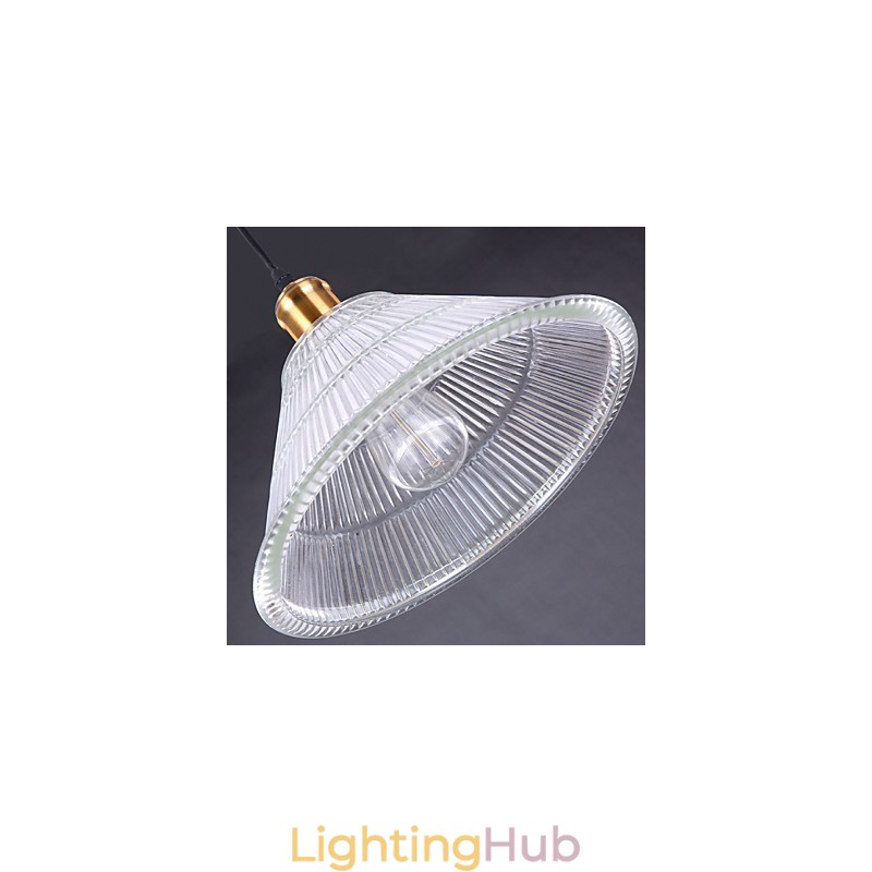Contracted American Rural Industrial Glass Retro Droplight Falls Lamp