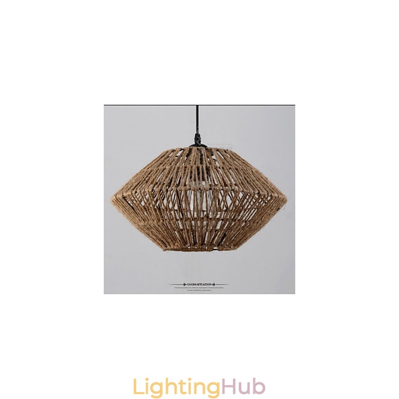 Vintage Rope Made Pendant Light with One Light