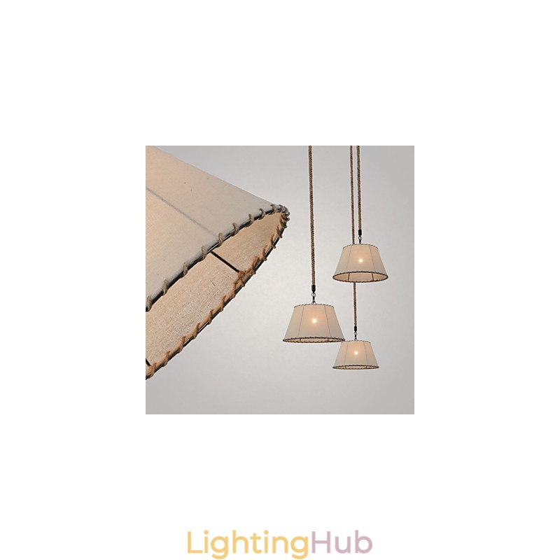 1 Lights Pendant Lamps Vintage Style Industry Style Yellow Cloth & Metals Drop Light