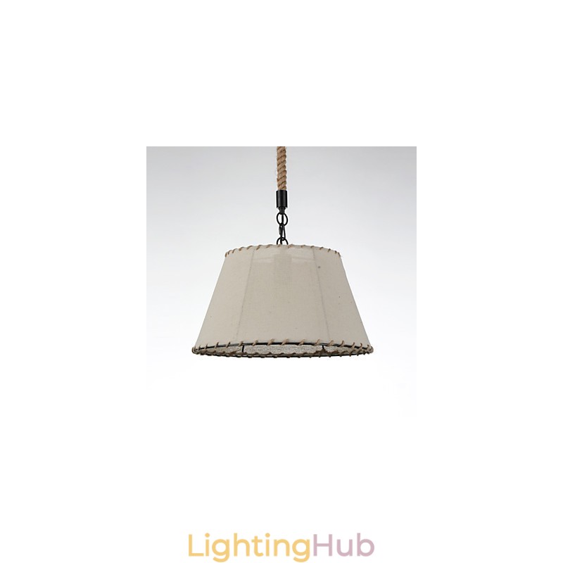 1 Lights Pendant Lamps Vintage Style Industry Style Yellow Cloth & Metals Drop Light