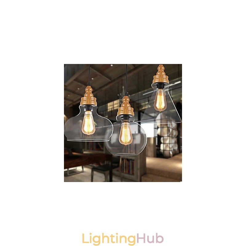 Northern American Creative Wood Grain Crystal Lamp Restoring Ancient Ways Lamp Light