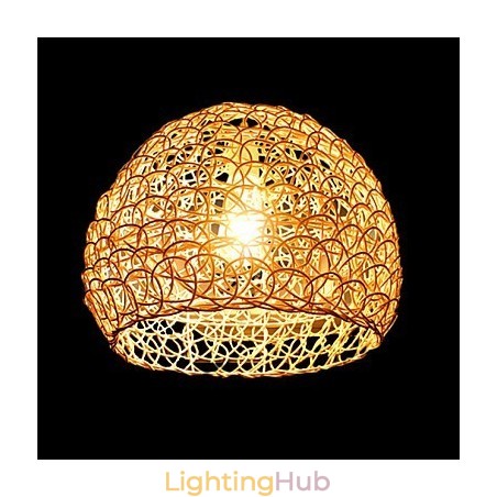 Modern Rural Cany Art Woven Rattan Single Head Droplight Lamp Modern Rural Cany Art Woven Rattan Single Head Droplight Lamp