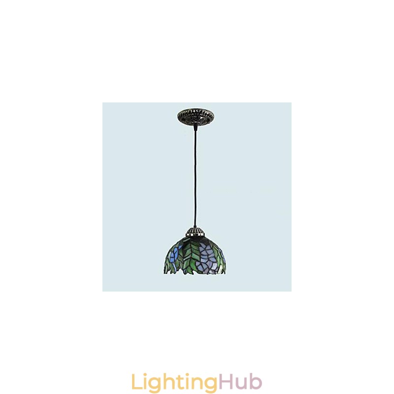 European Rural Creative Arts Stained Glass Chandelier Restoring Ancient Ways Lamp Light