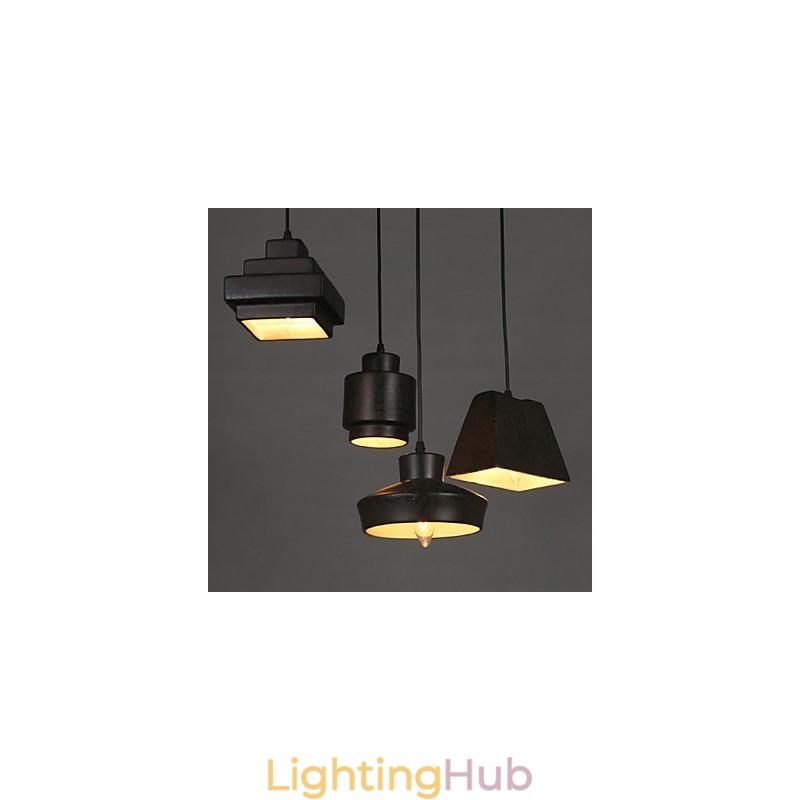 American Country Retro Glass Chandelier Rusty Sitting Droplight