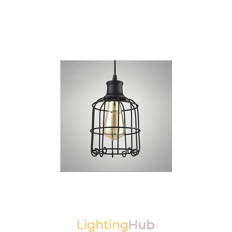Edison Vintage Light Pendant Lamp Fixture Chandelier Cage Lampshade