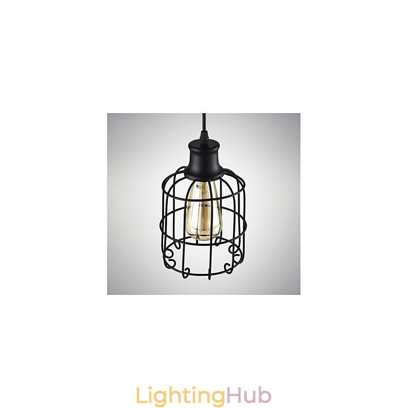 Edison Vintage Light Pendant Lamp Fixture Chandelier Cage Lampshade
