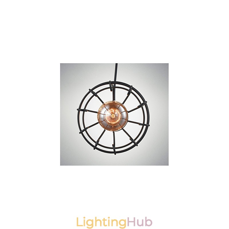 Edison Vintage Light Pendant Lamp Fixture Chandelier Cage Lampshade