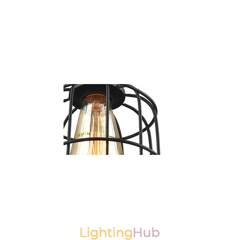 Edison Vintage Light Pendant Lamp Fixture Chandelier Cage Lampshade