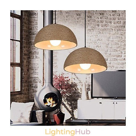 30*Restore Ancient Ways The Nordic Idea Semicircle Chimney Hand Hemp Rope Droplight 30*Restore Ancient Ways The Nordic Idea Semicircle Chimney Hand Hemp Rope Droplight