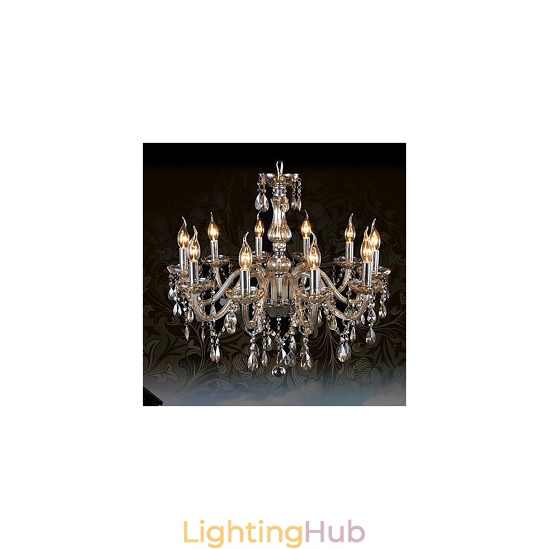 10 Lights Luxury Crystal Chandelier Cognac Color K9 Crystal Chandelier