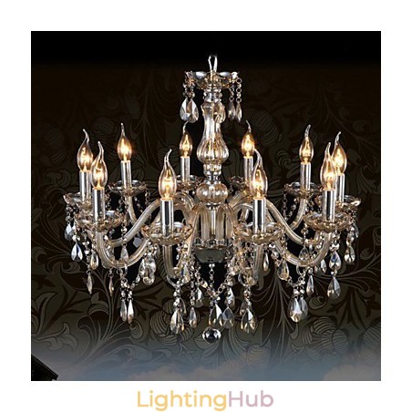 10 Lights Luxury Crystal Chandelier Cognac Color K9 Crystal Chandelier