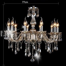 10 Lights Luxury Crystal Chandelier Cognac Color K9 Crystal Chandelier