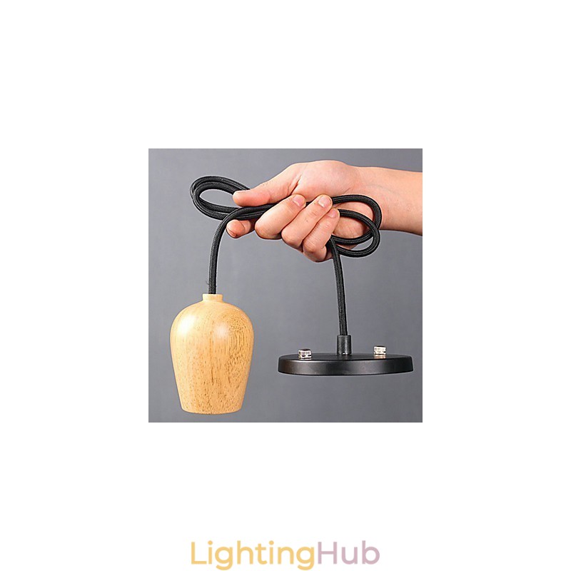 Country Mini Style Others Wood Bamboo Pendant Light Garage
